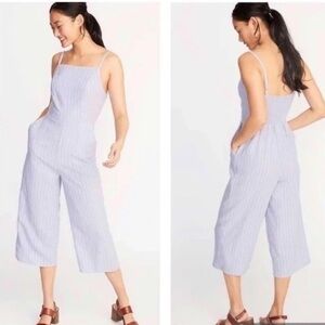 Striped Jumpsuit with Pockets